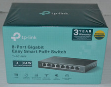 TP Link TL SG108PE 8 Port Gigabit Easy Smart Switch with 4 Port PoE New Sealed