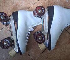 Legend White Indoor Quad Roller Skates with Legend 57mm 95A Wheels