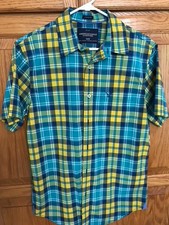 Camicia uomo media vintage fit bottoni manica corta di American Eagle