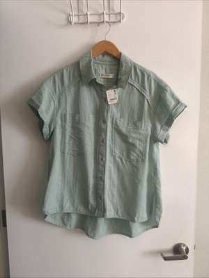 FP We The Free Firefly Linen Top Icy Lake Size M