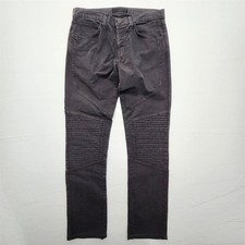 J Brand USA MADE 31x30 Bearden Moto Stretch Button Fly Ribbed Slim Gray Jeans