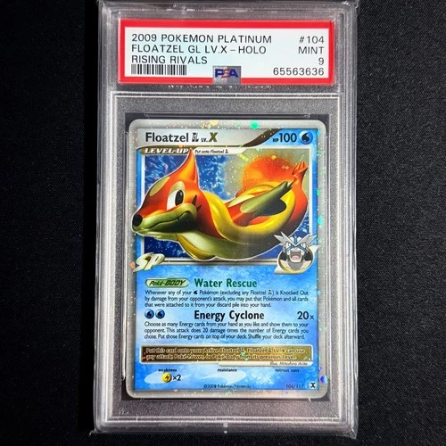 Pokemon TCG Floatzel GL LV.X holo 104/111 Platinum Rising Rivals 2009 MINT PSA 9