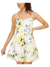 SPEECHLESS Womens Spaghetti Strap Short Fit + Flare Dress