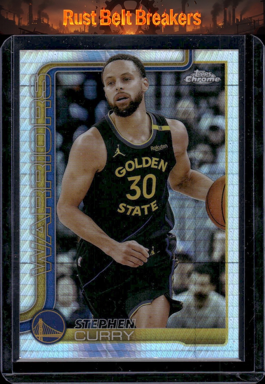 2025-26 Topps Chrome Stephen Curry #201 Prism Refractor Golden State Warriors