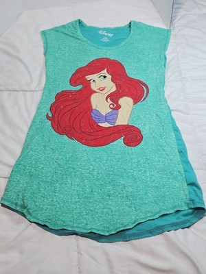 Disney Women S Little Mermaid Princess Ariel Shirt Nightgown Cotton Y2k Brat 