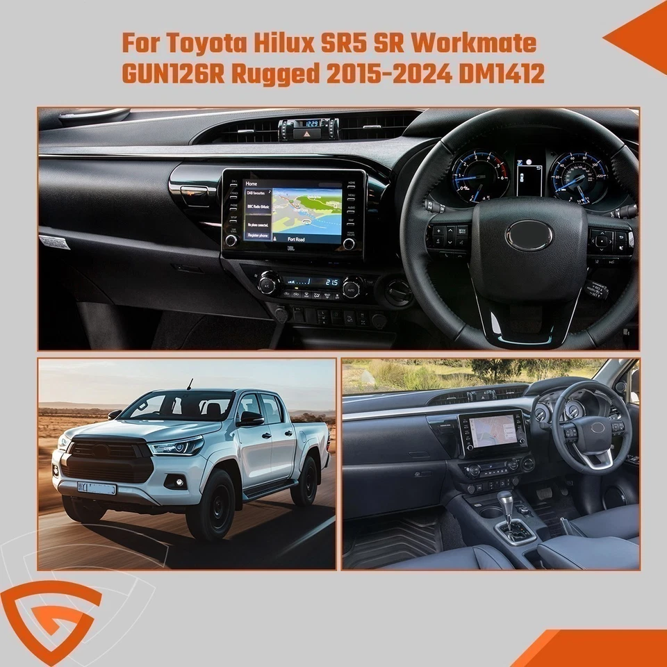 BLACK DASH MAT for TOYOTA Hilux SR5 SR Workmate GUN126R Rugged 2015-2024 HOT Hot - image 3 of 4