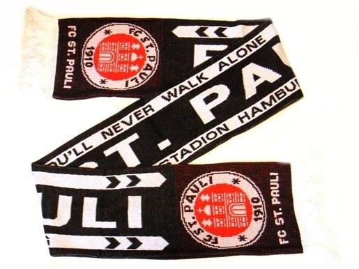 St.Pauli Fan Schal - Fußball Jaquard Schal FC St. Pauli Schal Classic Logo