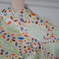 Kimono Koshida Pure Silk Sleeve 66cm Length 158.5cm Used Elegant