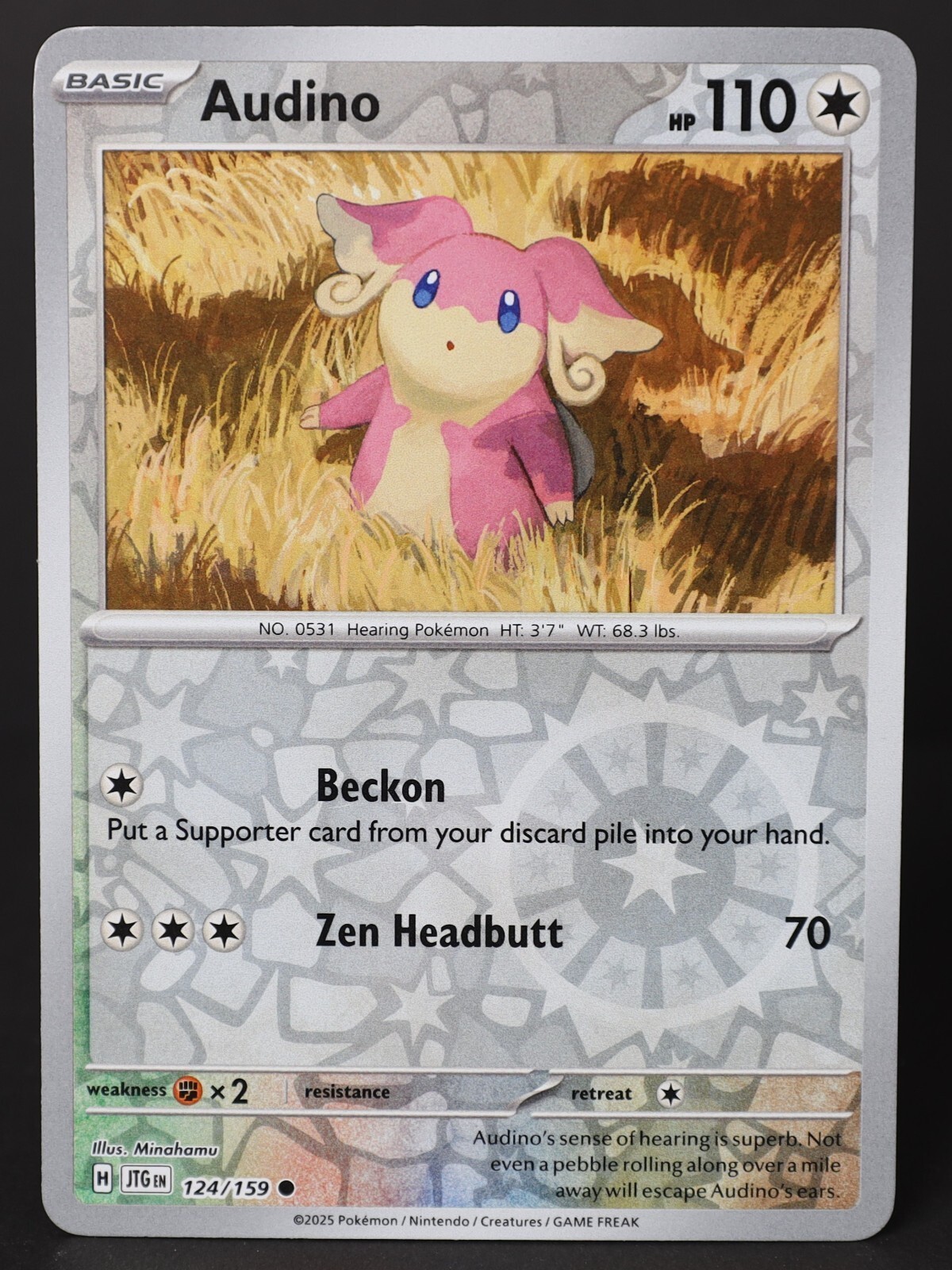 Audino 124/159 Sv09: Journey Together Reverse Holo NM