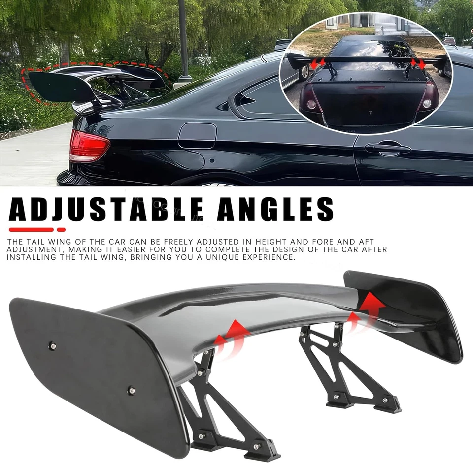 46” Rear Trunk Spoiler Wing Adjustable GT-Style Matte Black For Chevrolet Malibu Foto 4 de 4