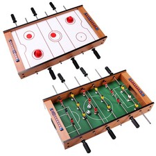 2-In-1 Table Game Air Hockey Foosball Table Christmas for Kids Indoor Outdoor