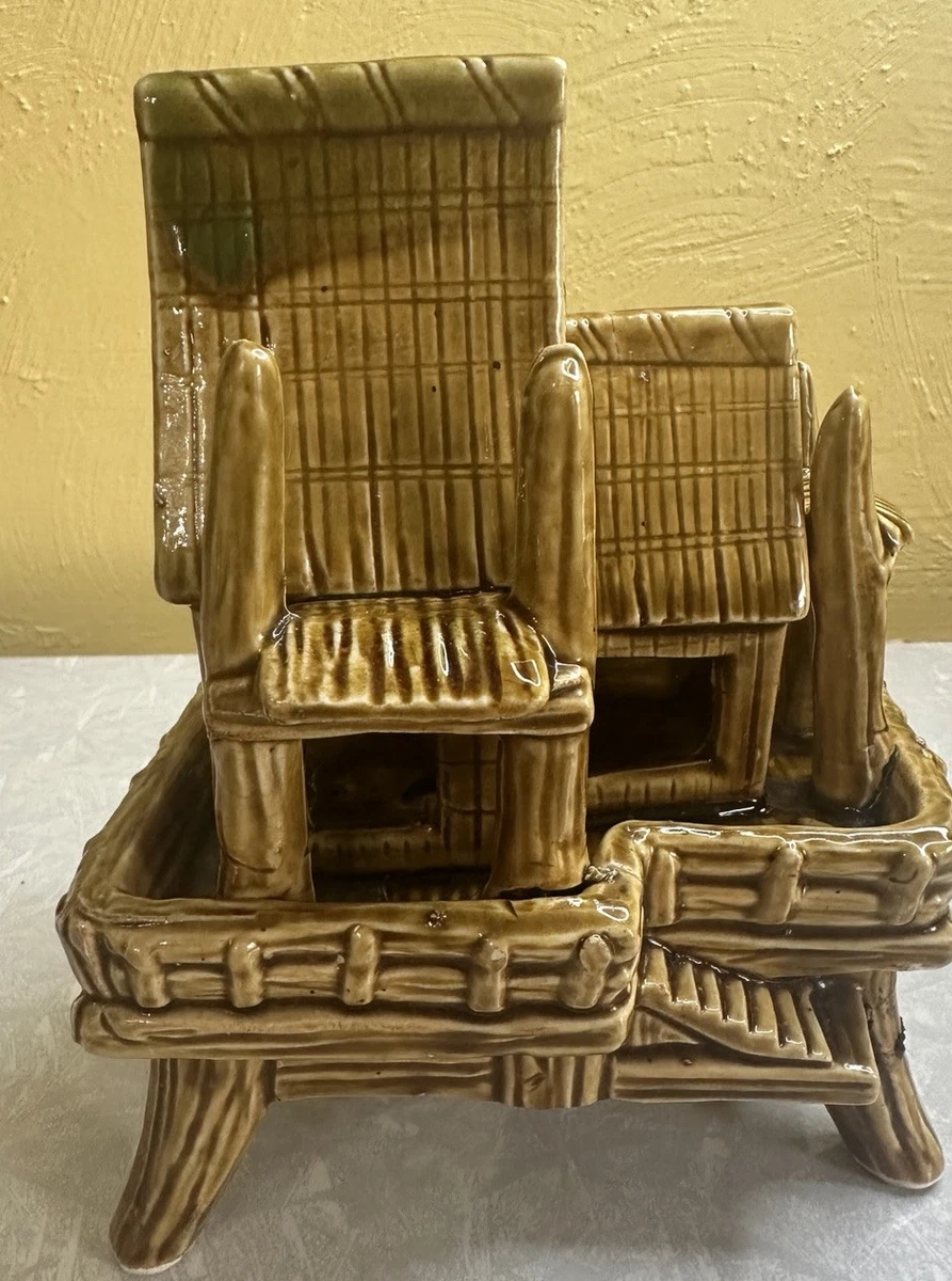 Ceramic Aquarium Castles for sale | eBay Vintage tiki castle aquarium decor Miniature Pagoda House‎ Ceramic Mid century main image 0