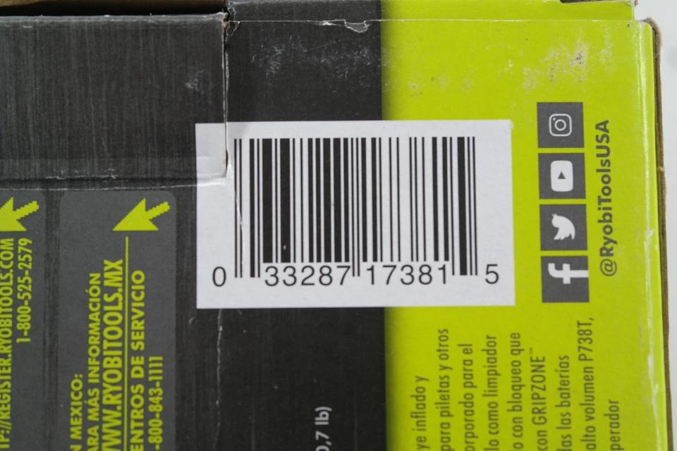 Soplador inflador eléctrico Ryobi P738 18V (solo herramienta) ¡NUEVO!!! Foto 3 de 4