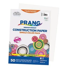  (Formerly SunWorks) Construction Paper, White, 9" x 12", 50 Sheets 