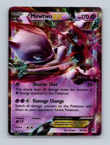 Pokemon 2015 BREAKthrough Mewtwo EX 62/162 Ultra Rare NM