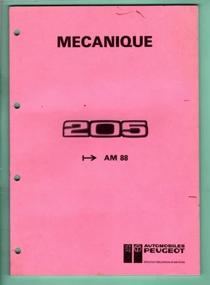▬► Prospectus Catalogue - PEUGEOT - Manuel Atelier 205 Rallye Mécanique - Photo 1/4