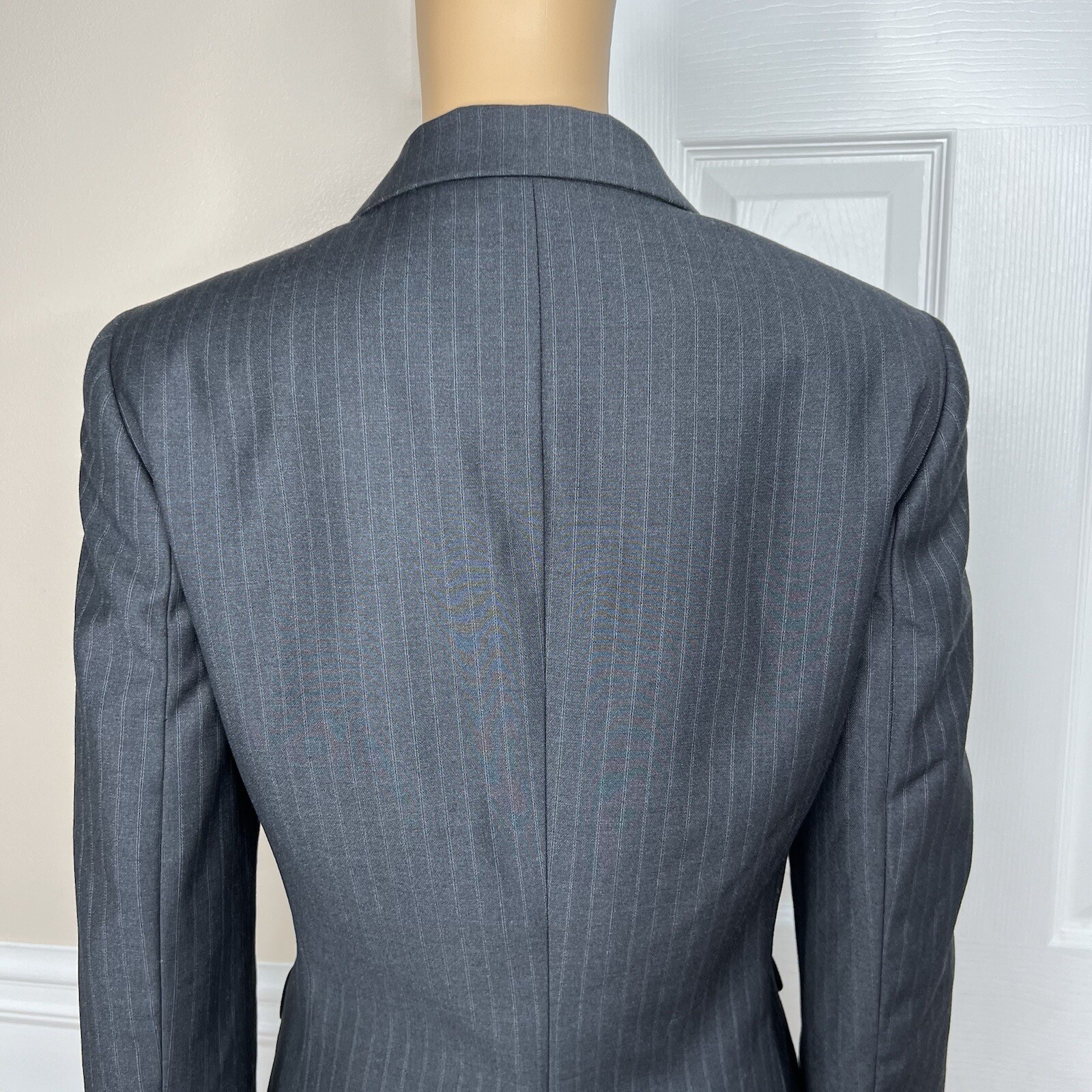 Calvin Klein Polyester Rayon Gray Collared Blazer… - image 5
