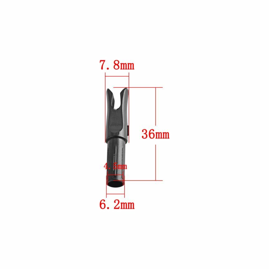 NIKA ARCHERY Lot De 30 Inserts Plastique Pour Flèches ID 6.2 Mm - Pointe Chasse Et Tir à L'Arc