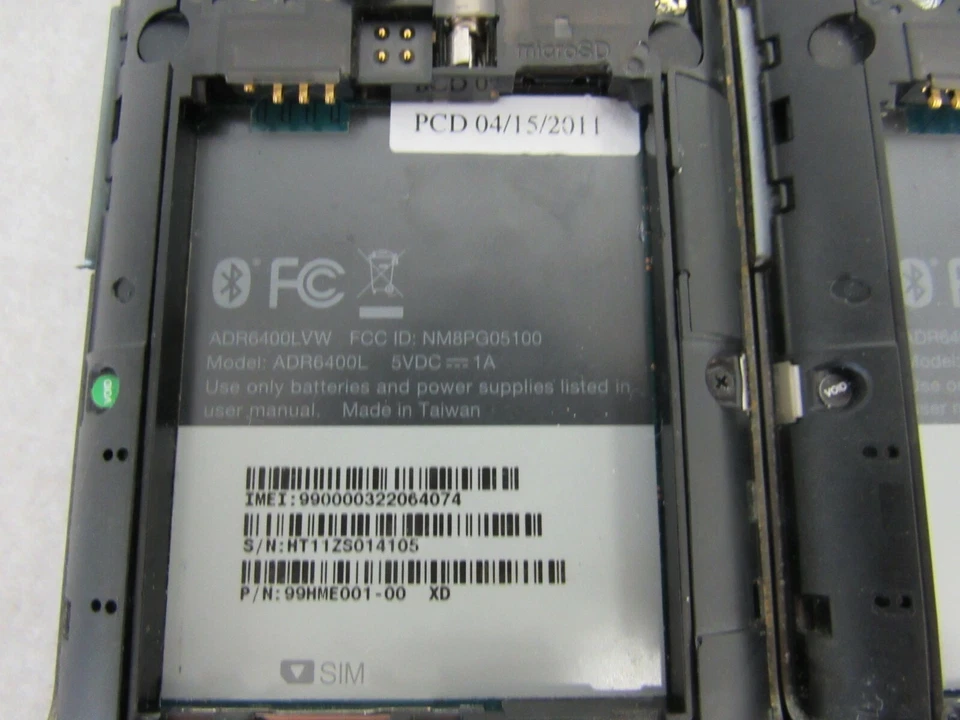 HTC LOT OF 4 Thunderbolt ADR6400LVW - Verizon - Image 2 of 2