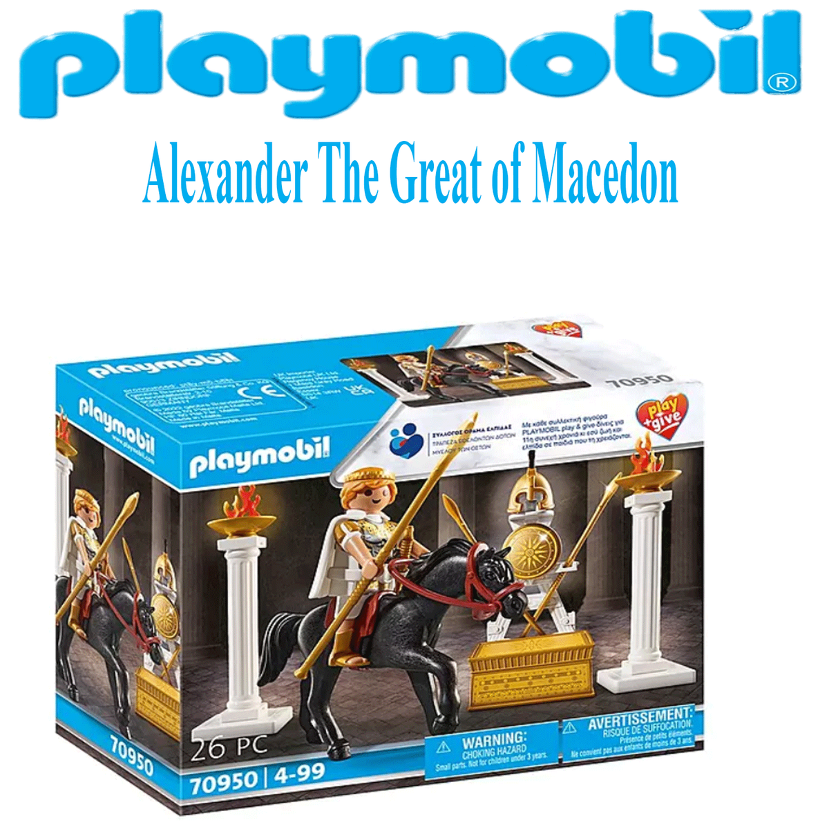 ALEXANDER DER GROSSE + BUKEPHALOS + 4 MAKEDONEN PLAYMOBIL zu Grieche Custom RAR EUR 84,79 - DE