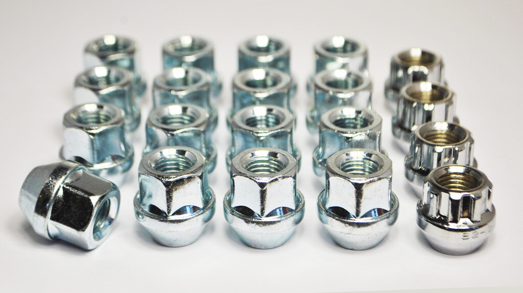 16 X M12 X 1.25 Open Alloy Wheel Nuts – 17mm Hex, Zinc Finish By Bimecc