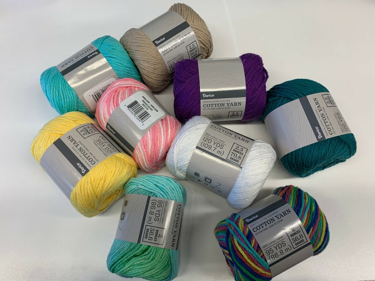 Medium Size 4 100% Cotton Yarn - 120 or 95 Yard Skein - Many