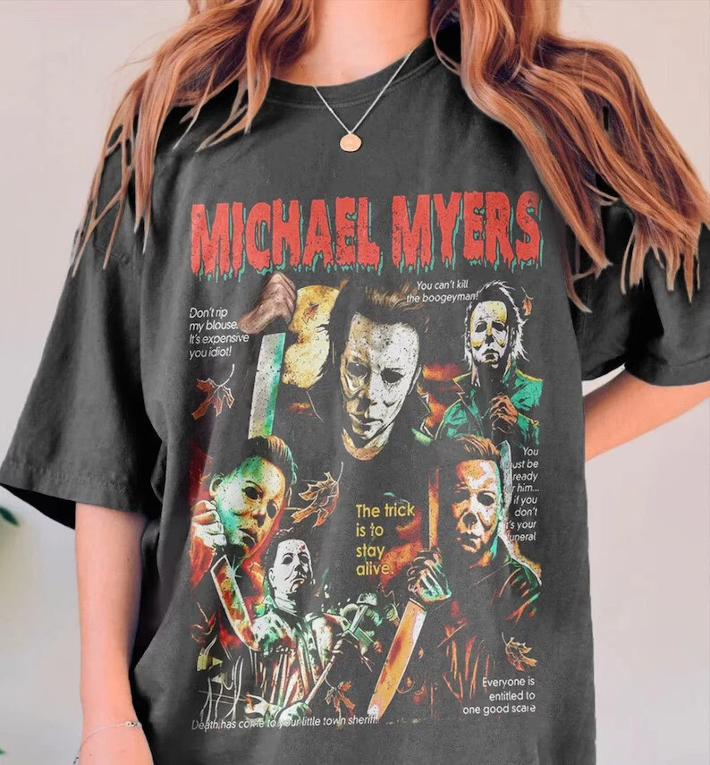 Vintage Michael Myers Horror 90s Halloween T-Shirt, Horror Movie