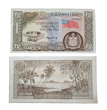 1 pc x Western Samoa  5  Pounds  ND. 1963 / 2020  P 15  Uncirculated Banknote