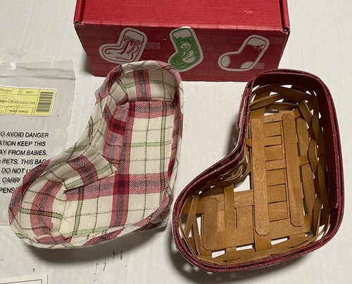 Longaberger 2014 Tree Trimming Little Stocking Basket - Complete Set - Picture 3 of 17