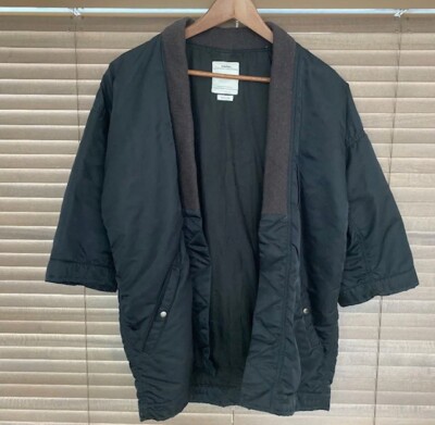 VISVIM SANJURO KIMONO JKT Military Jacket Black Size