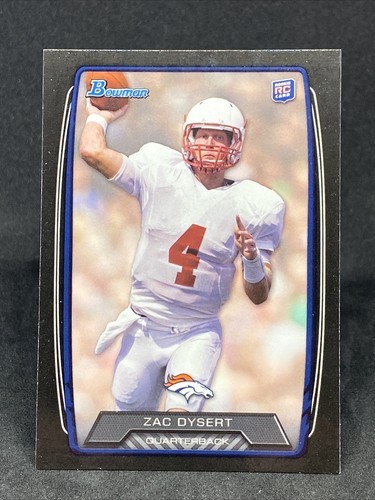 ZAC DYSERT 2013 Bowman Football Black Border RC Rookie #214 BRONCOS