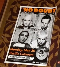 NO DOUBT WEEZER ORIGINAL CONCERT POSTER VANCOUVER MAY 26TH, 1997 GREAT!