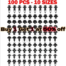 100 PCS Trim Panel Clips Bumper Fender Push Pin Rivet Retainer Fastener 7/8/9 mm
