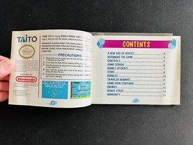 Bubble Bobble Part 2 II 🔥 MANUAL Nintendo NES NO GAME OR BOX TAITO 1993