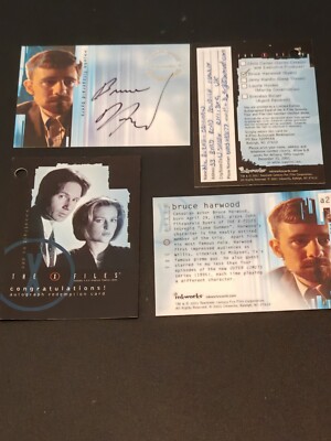 THE X-FILES SEASONS 4 &5 Autograph Card A52 + Punched Redemption