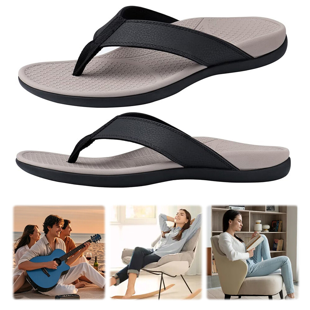 APL Sandali ortopedici uomo comode ciabatte da passeggio per piede piatto (grigio 42)