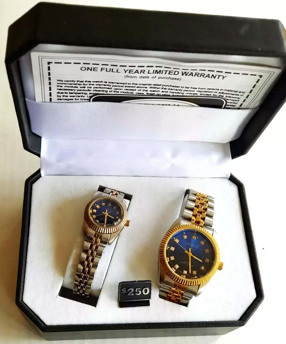 Geneva diamond watch men cheap