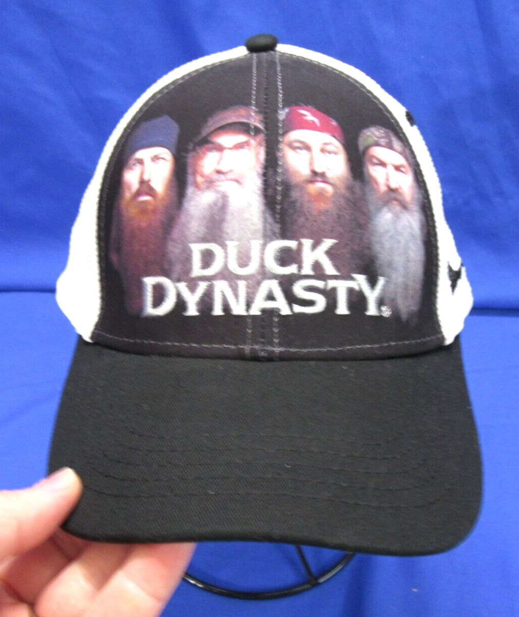 DUCK DYNASTY Baseball Hat/Cap BLACK/WHITE Adjustable MESH KNIT Robertsons Photos