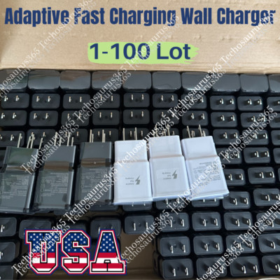 Lot Adaptive Fast Rapid Charging Wall Charger US Plug For Samsung Galaxy Phones
