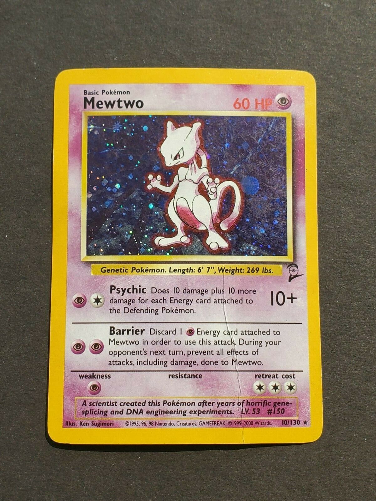 Pokemon MEWTWO 10/130- BASE SET 2 HOLO - (PL)