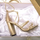Women's Gladiator Knot Lace up Chunky High Heel Sandals Open Toe Shoes US7 — photo 3