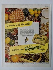 1950 Vintage Whitman's Sampler Ad Box of Chocolates