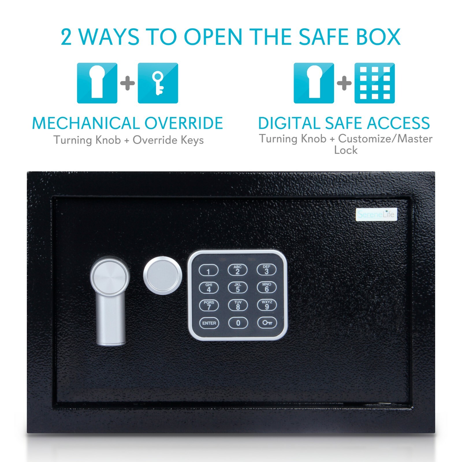 SereneLife Fireproof Lock Box, Fireproof Box, Safe, Safes, Safe Box