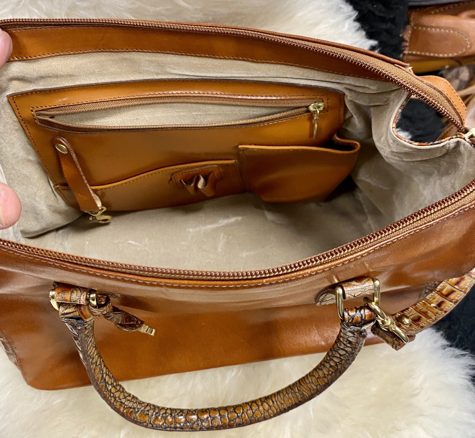 Classy Brahmin handbags used preowned with detachable strap eBay