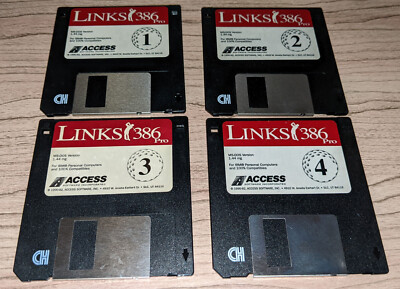 Links 386 Pro (Access Software, IBM PC, MS-DOS, 1992) FLOPPY DISKS ONLY TESTED