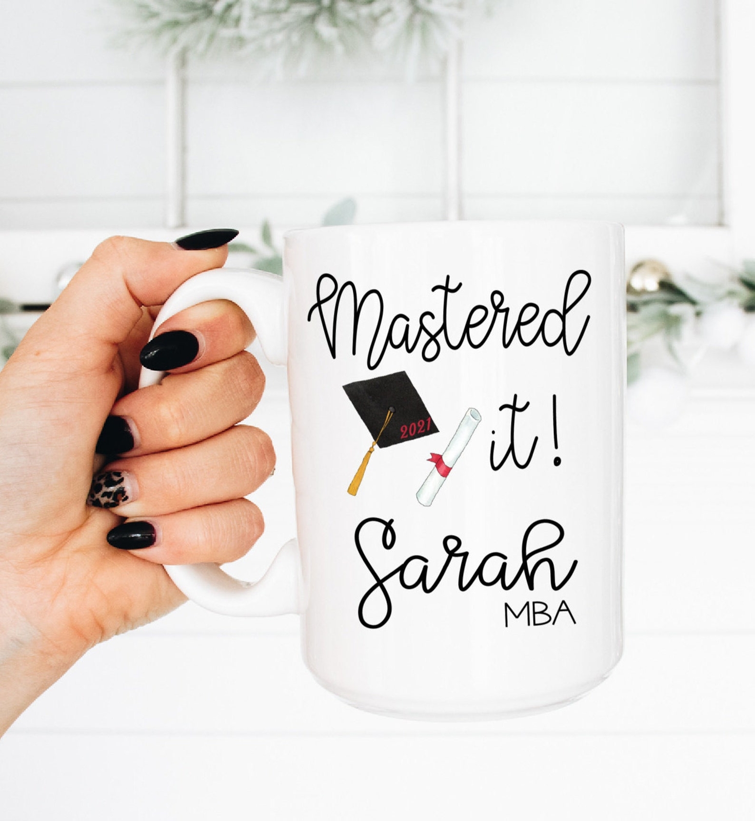 Mastered It Personalized Mba Graduation Gift Masters Graduation Coffee Mug Mba