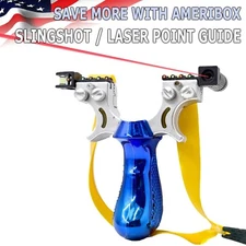 Hunting Professional Catapult Laser Slingshot With Rubber Aim Point Target