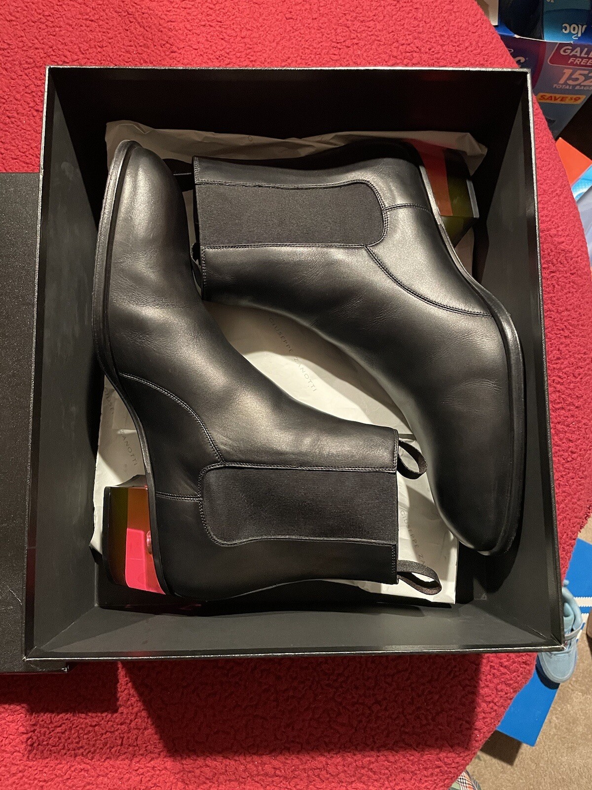 Giuseppe Zanotti black leather Chelsea boots for men-image
