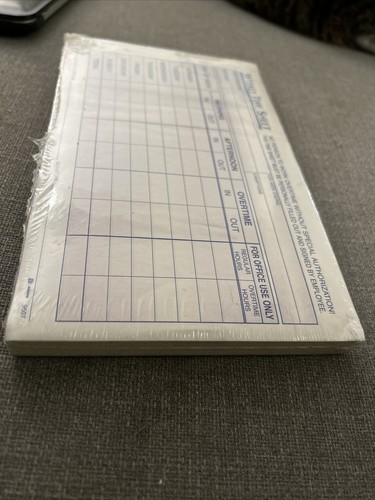 Adams NC9507 Time Sheet weekly 2-part carbonless 100 carbonless sets Sealed New - Picture 6 of 6
