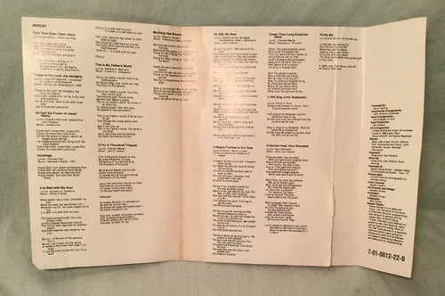 2nd Chapter Of Acts Hyms II Cassette Tape 1988 Live Oak 7-01-0012-22-9 - Picture 2 of 4